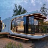 装 集成房太空舱移动房屋网民宿景区项目苹果舱办公室茶室定制 配式