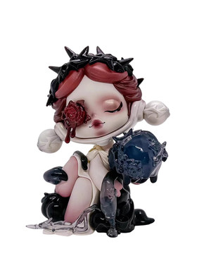 泡泡玛特SKULLPANDA爱人sp手办吊卡玩具礼物小松娜密林古堡隐藏