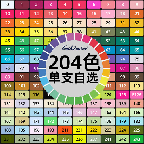 0号单色动漫风散装双头马克笔