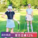 防走光短裙运动速干衣服套装 新款 T恤POLO衫 女士短袖 高尔夫球服装