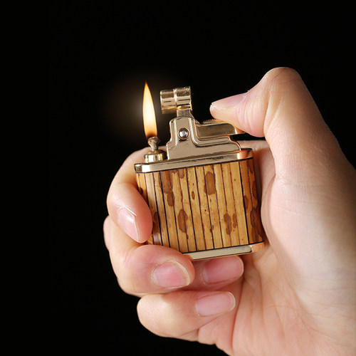 梅鹿竹贴片老式煤油打火机换火石