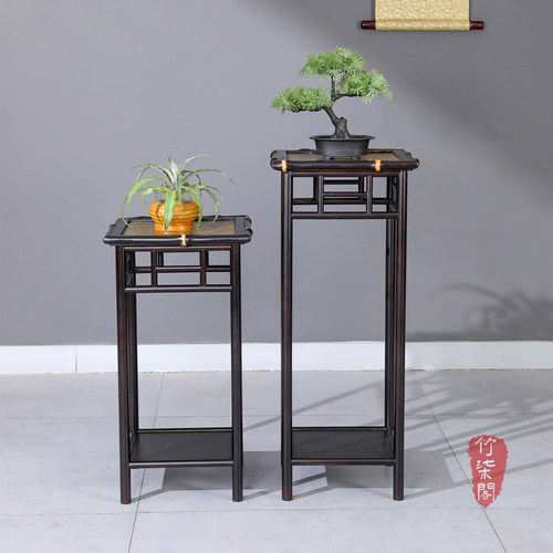 筇竹花架落地式花几阳台置物架子