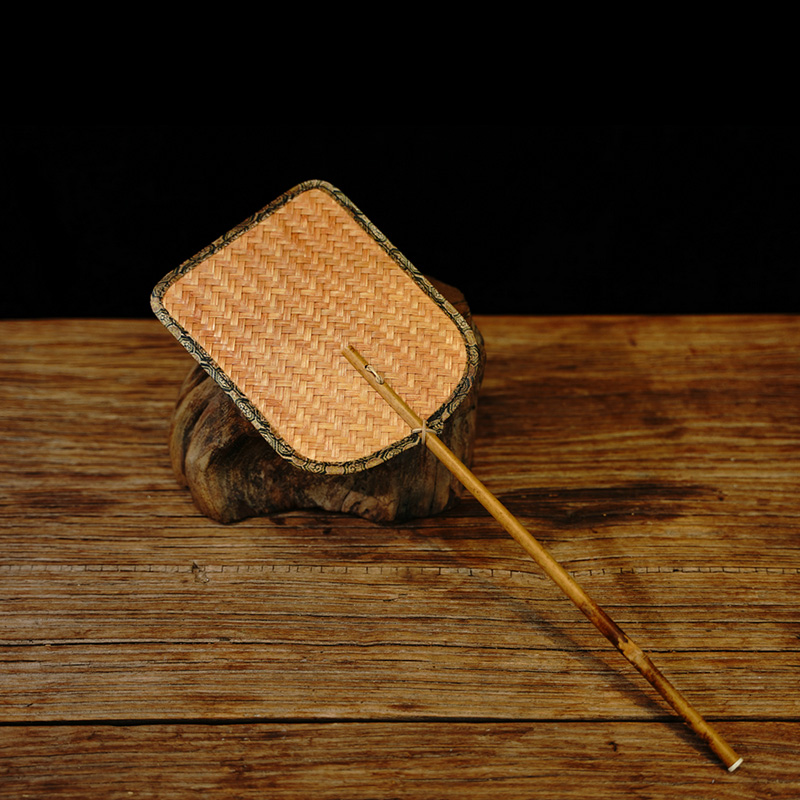 禅意竹编制品竹编炉扇碳炉扇子迷你凉炉扇火钵炉扇新中式茶道配件