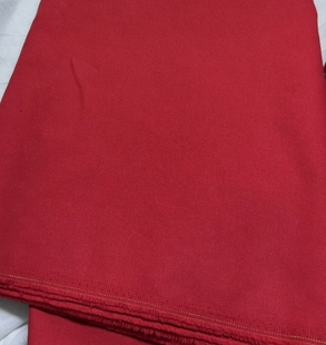 3米纯棉纱卡布料大红色