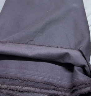 3米加绒纯棉纱卡布料灰紫色