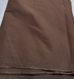 3米纯棉纱卡布料咖色系