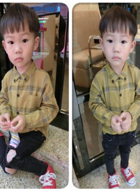 韩国蝙蝠袖宽松版纯棉格子衬衣