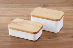 野田珐琅 黄油储存盒牛油奶酪收纳盒 冰箱冷藏保鲜盒 日本直邮