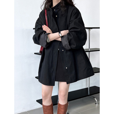 潮唯品会特卖清仓特价处理断码女装风衣品牌正品中长春秋新款外套