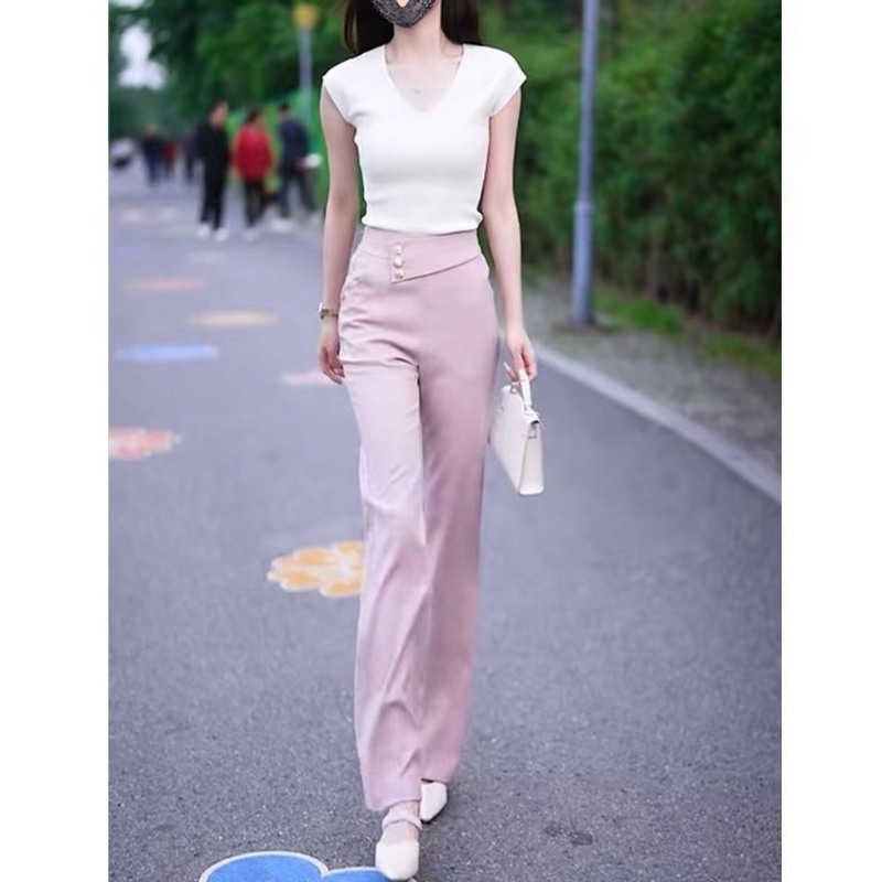 潮唯品会特卖清仓特价处理断码喇叭裤长裤女装品牌正品春秋夏新款