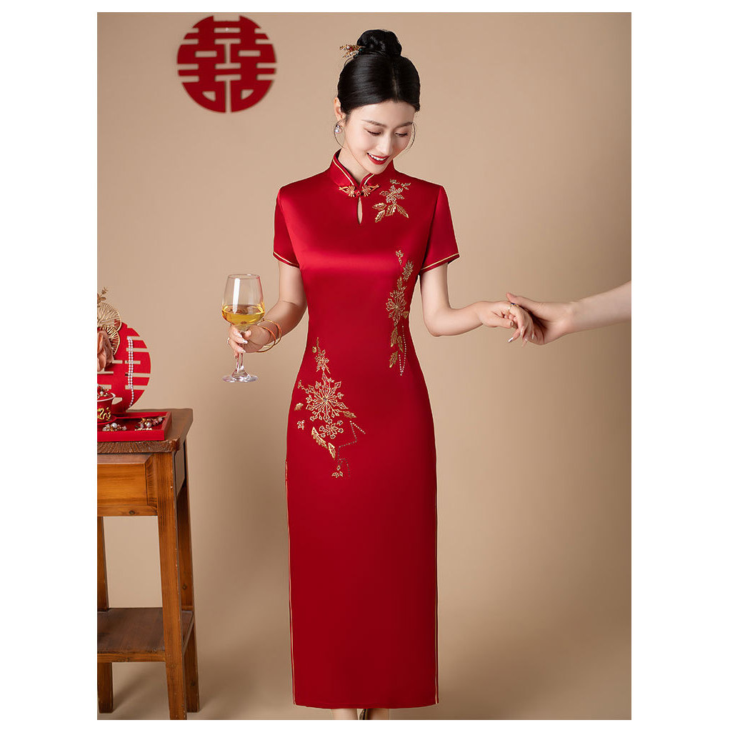 潮唯品会特卖清仓特价处理断码醋酸真丝桑蚕丝连衣裙女装品牌正品