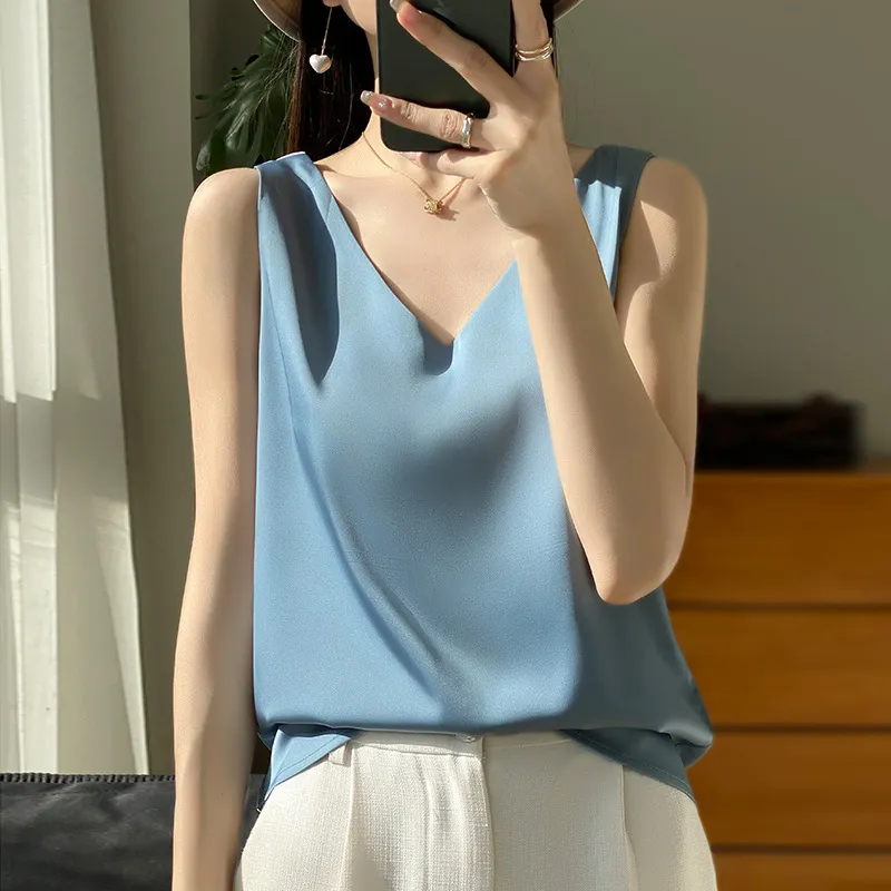 潮唯品会特卖清仓特价处理断码真丝背心女装品牌正品夏天新款上衣