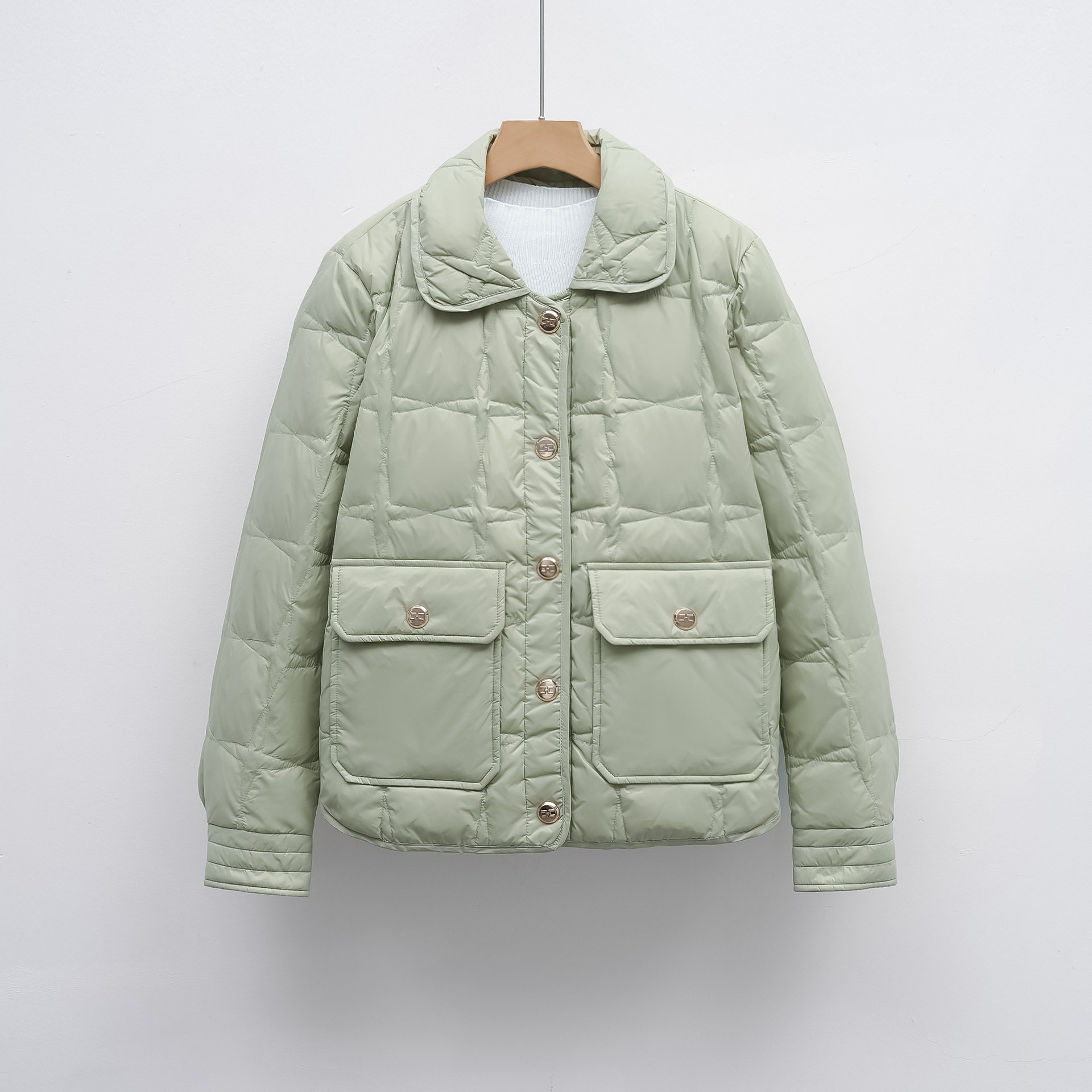 唯品会特卖断码清仓特价处理轻薄白鸭绒羽绒服女装品牌正品春秋