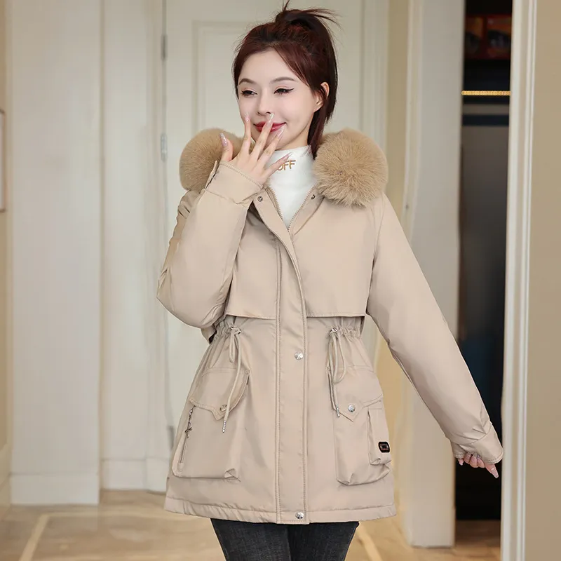 唯品会特卖断码清仓特价处理加厚派克服连帽棉服棉衣女装品牌正品