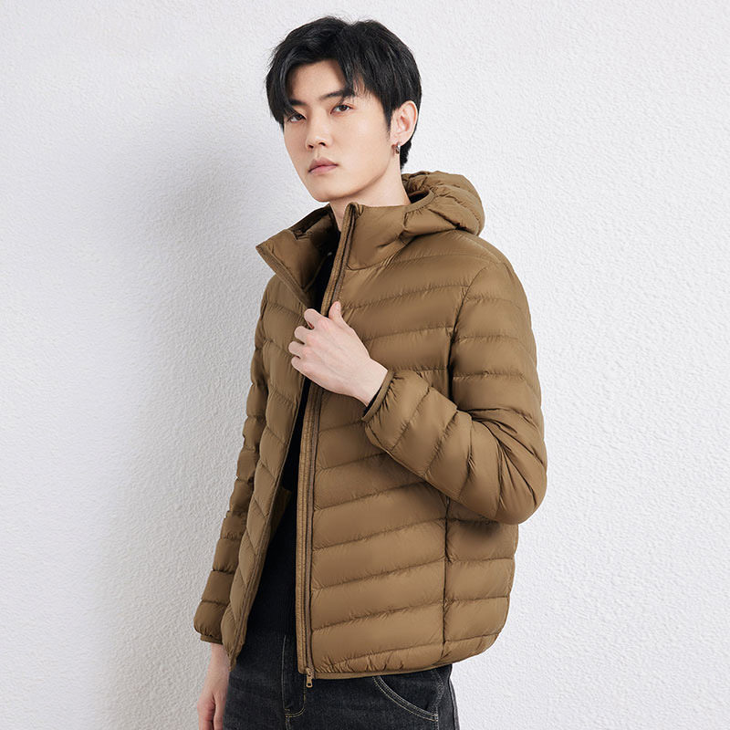 唯品会特卖断码清仓特价处理轻薄白鸭绒羽绒服男装品牌正品春秋冬