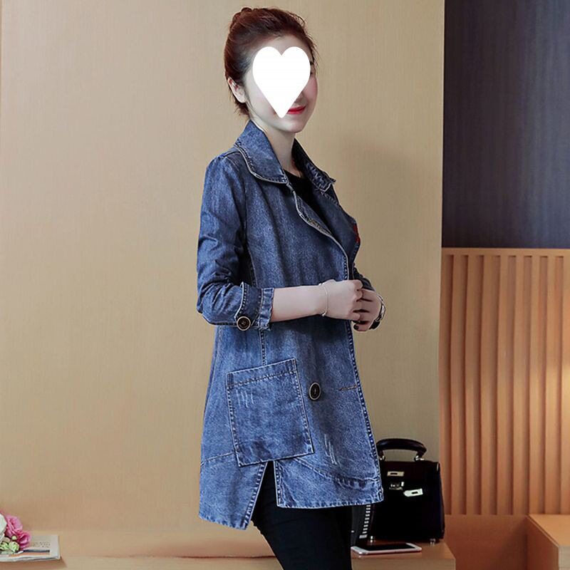 潮唯品会特卖清仓特价处理断码女装牛仔风衣外套品牌品牌春秋新款