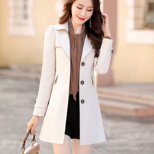 潮唯品会特卖清仓特价处理断码女装风衣品牌正品中长春秋新款外套