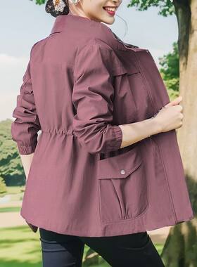 潮唯品会特卖清仓特价处理断码女装短款风衣品牌正品春秋新款外套