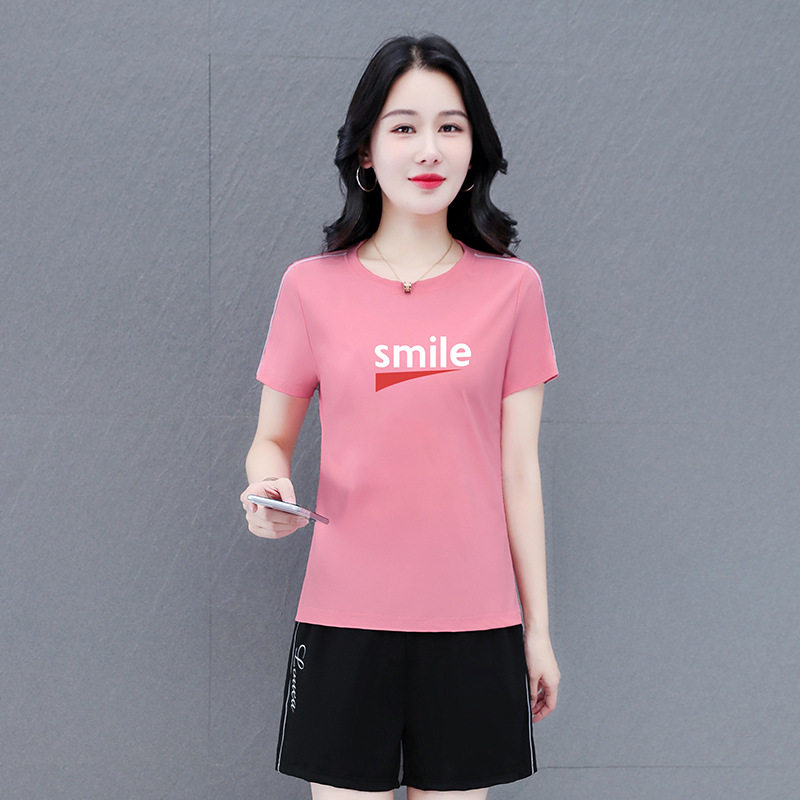 潮唯品会特卖清仓处理断码女装冰丝速干短袖短裤两件套装品牌正品