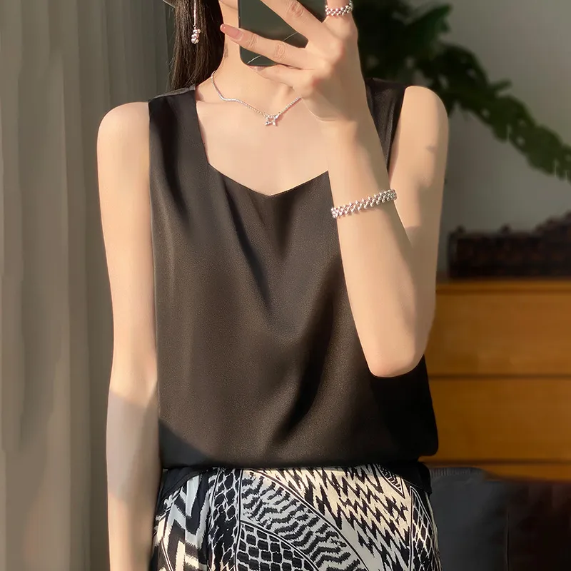 潮唯品会特卖清仓特价处理断码真丝背心女装品牌正品夏天新款上衣