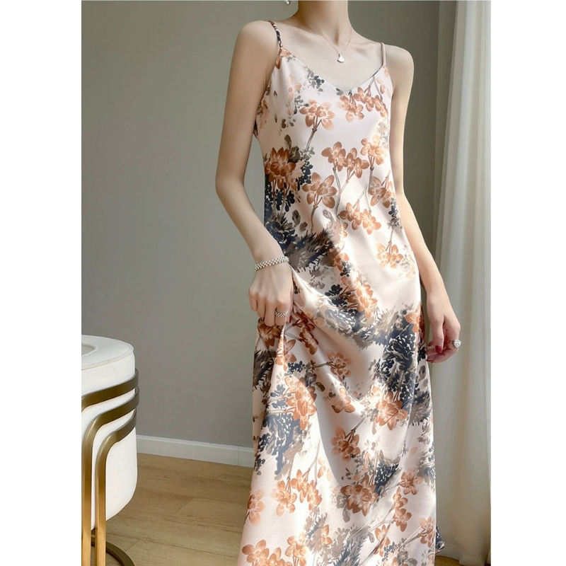 官网特卖唯品会京东无袖真丝桑蚕丝连衣裙断码夏女装千百惠旗舰店