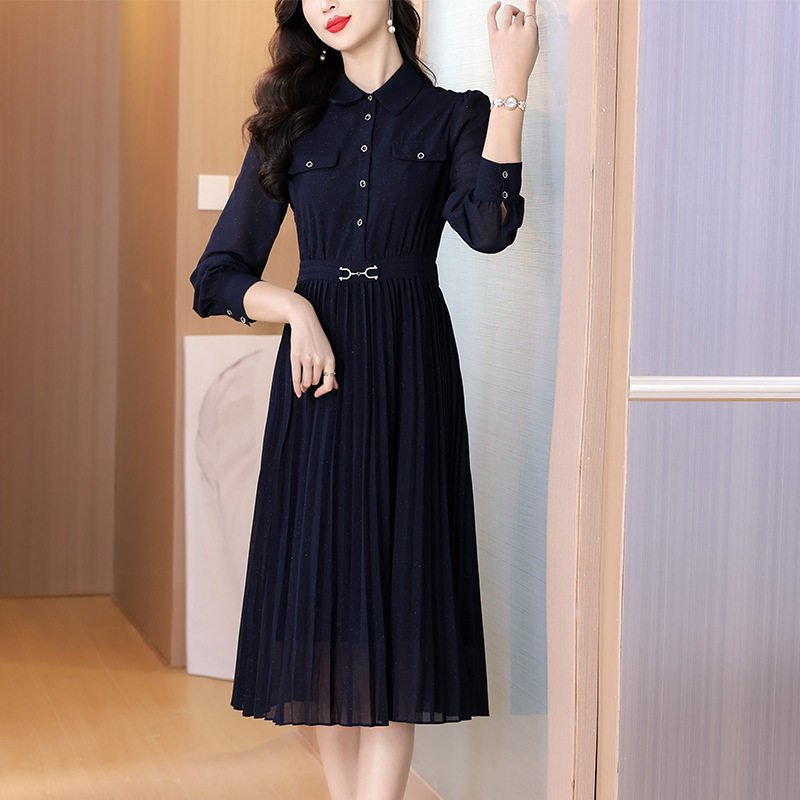 唯品会特卖清仓特价处理断码长袖衬衫连衣裙女装品牌正品春秋新款