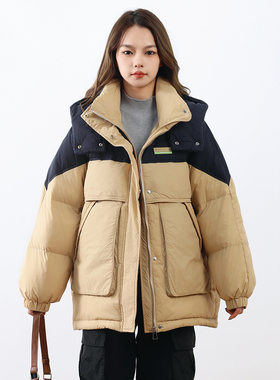 唯品会特卖断码特价处理加厚白鸭绒羽绒服女装品牌春秋冬