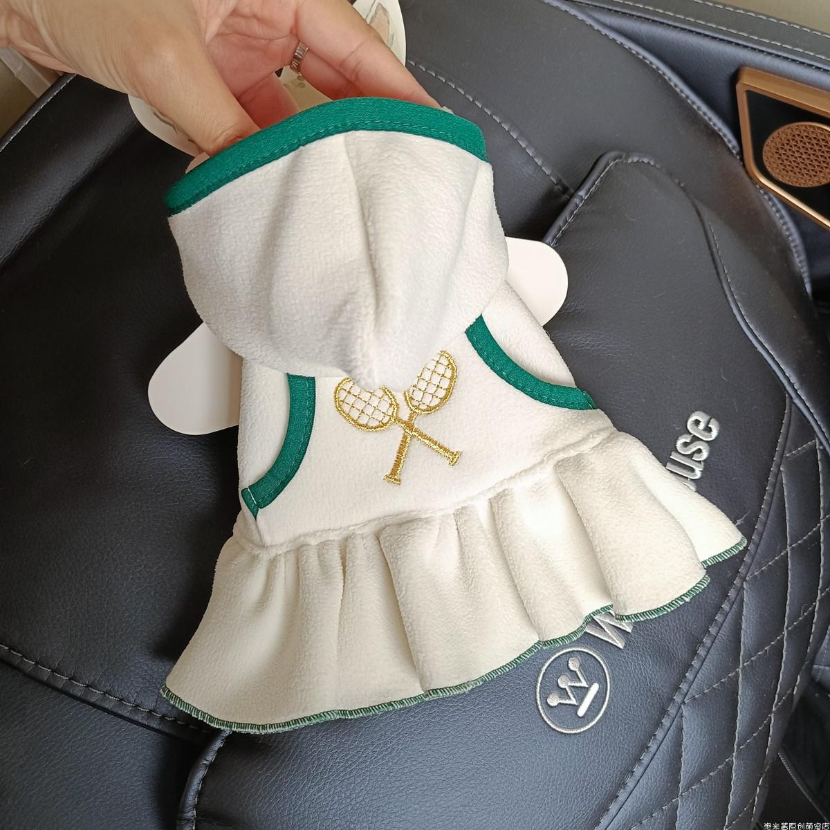 网球公主裙宠物衣服加绒保暖