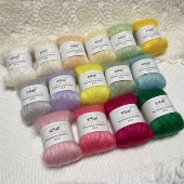 日本进口真丝马海毛 40%真丝 60%马海毛 卡乐织 dly 20g一团