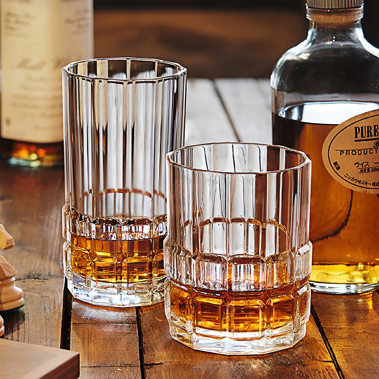 CDA威士忌酒杯欧式绅士水晶玻璃杯水杯啤酒杯洋酒杯古典浮雕杯