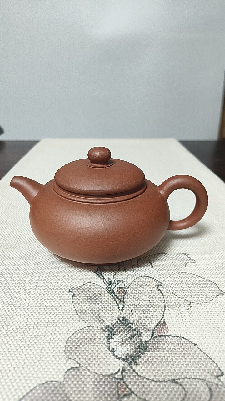 宜兴紫砂壶原矿紫泥全手工矮潘壶350cc茶具茶壶礼品