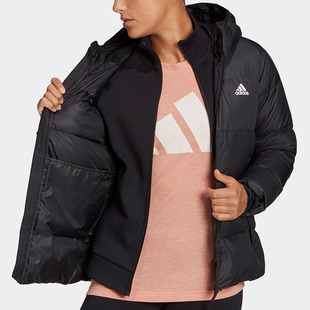 Adidas/阿迪达斯正品BIG BAFFLE 女士户外运动羽绒服H14172