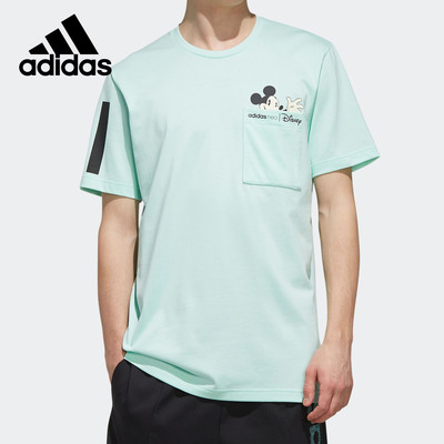 男圆领短T恤阿迪达斯正品