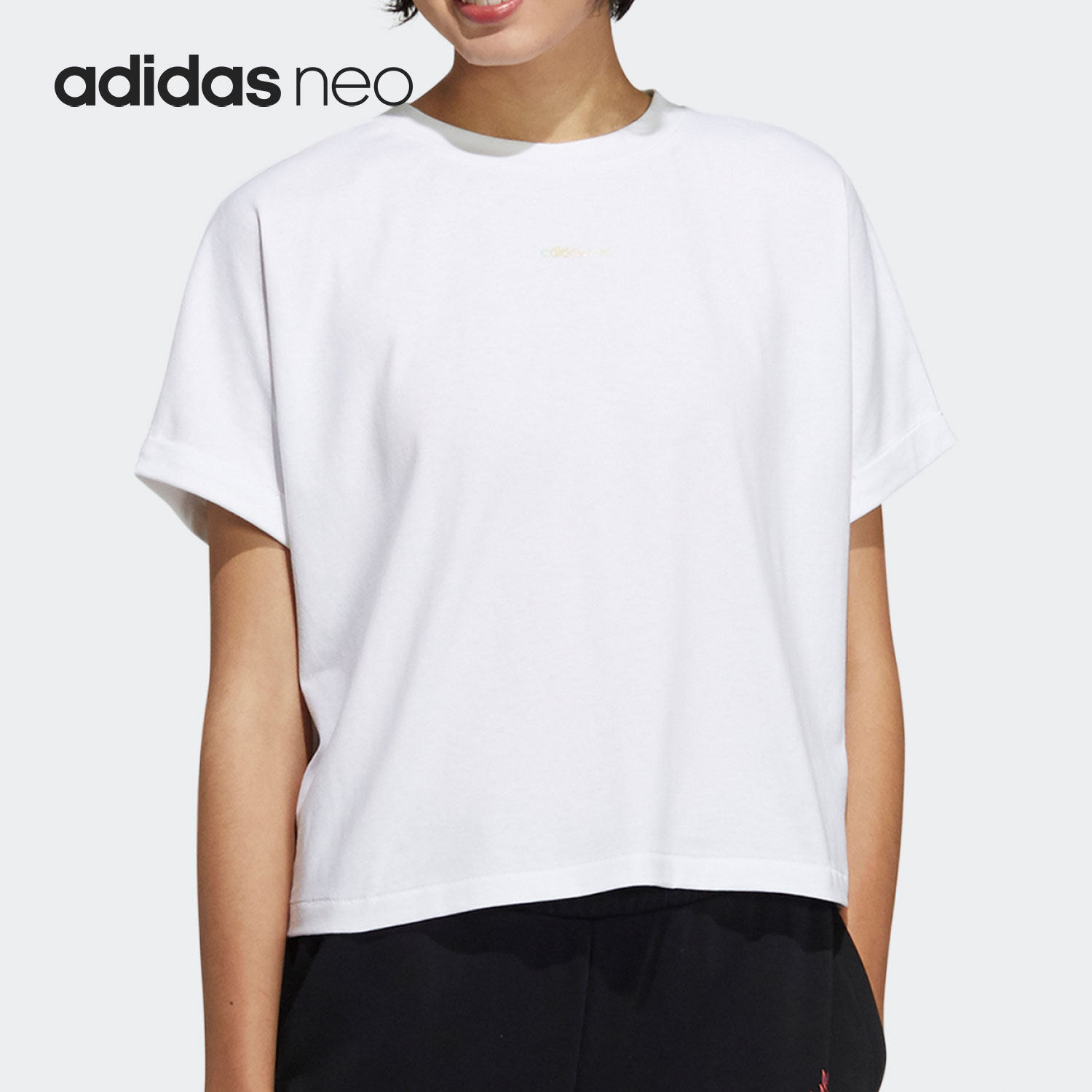 Adidas/阿迪达斯正品NEO 年夏季新款女子运动休闲T恤 H16281
