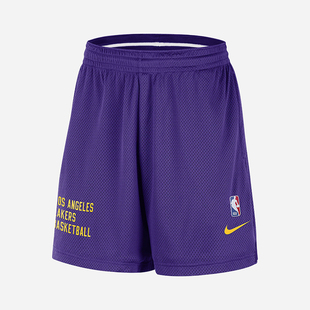 Nike/耐克正品男子透气洛杉矶湖人队篮球透气运动休闲短裤DX9700