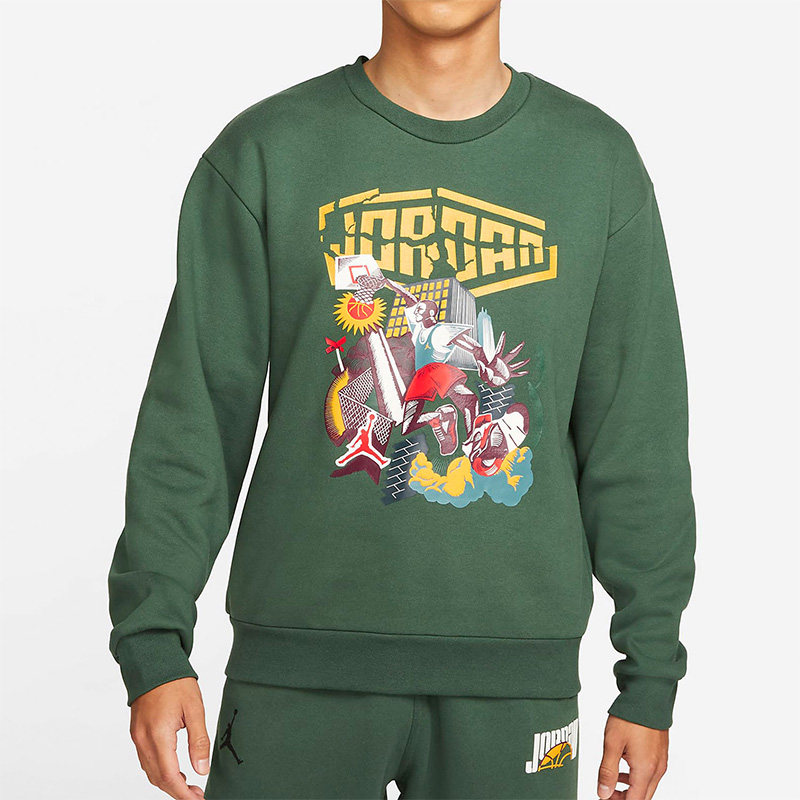 Nike/耐克正品Jordan男子时尚潮流运动卫衣圆领套头衫 DC9616-333