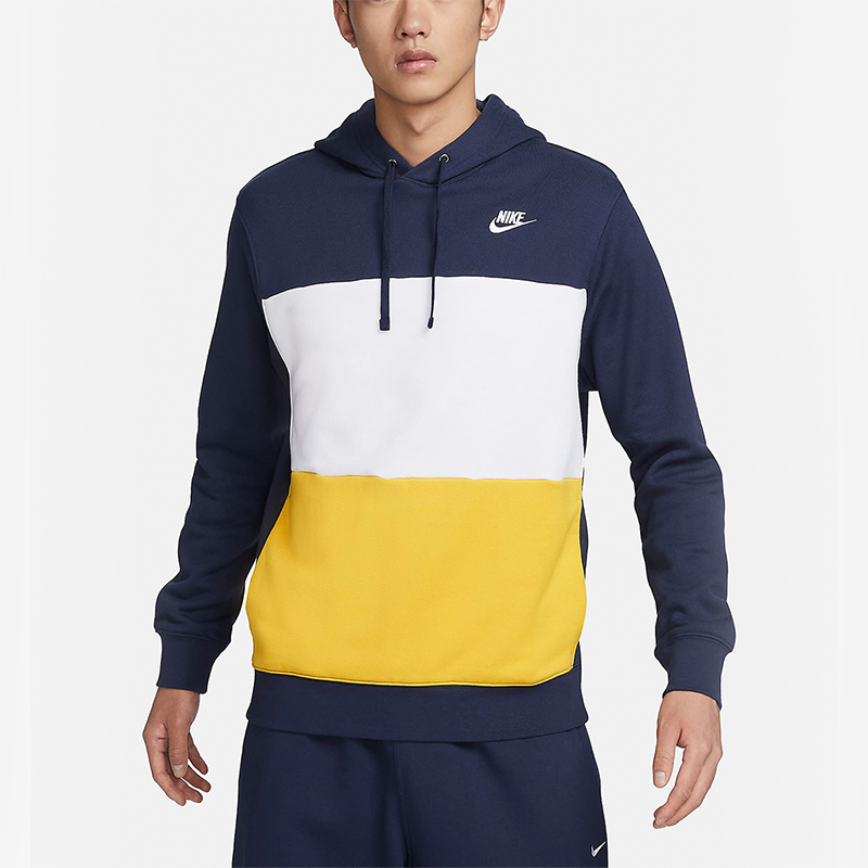 Nike/耐克正品新款男士毛圈拼接休闲运动连帽卫衣FB7416-410