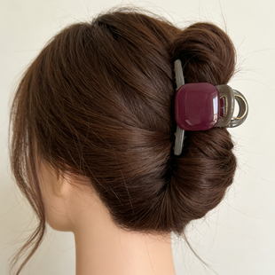 AZNAVOUR韩国进口阿兹娜AZ正品 简约百搭方形盘发抓夹短款鲨鱼夹