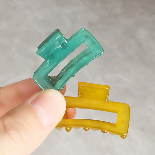 百搭风镂空糖果色抓夹方形发饰