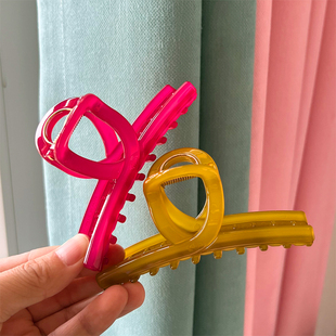 AZNAVOUR韩国进口发夹 百搭简约抓夹鲨鱼夹 网红同款糖果色发抓大