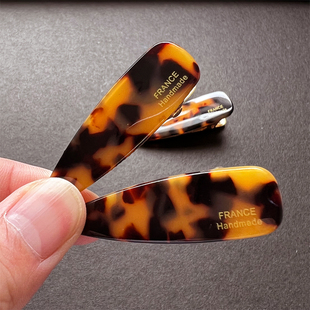 韩国进口发饰东大门百搭简约玳瑁发夹豹纹鸭嘴夹三角刘海夹小夹子