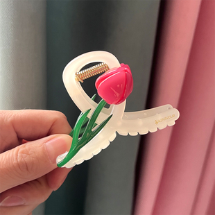 韩国进口Aznavour阿兹娜AZ正品抓夹百搭郁金香盘发鲨鱼夹短款发抓