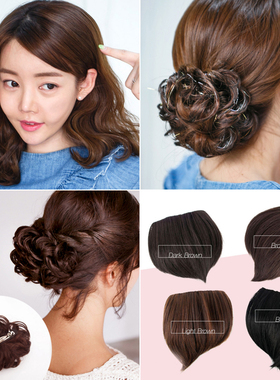 东大门韩国进口发饰品假发发圈头绳刘海垫发补发片弹簧发夹马尾夹