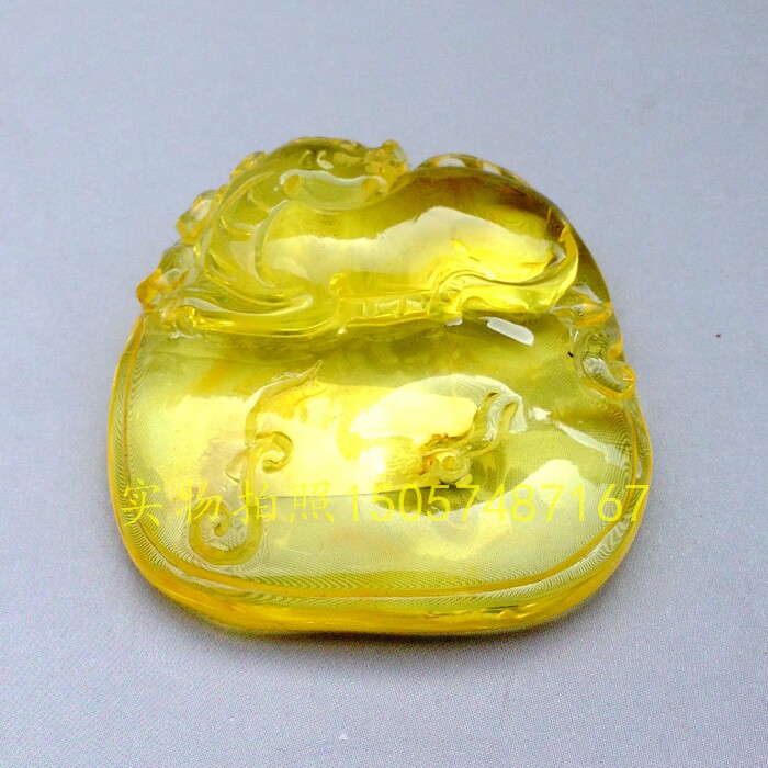 古玩古董 蜜蜡 金珀 招财进宝天然正品波兰琥珀貔貅挂件