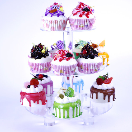 加脚新款圆形亚克力蛋糕架