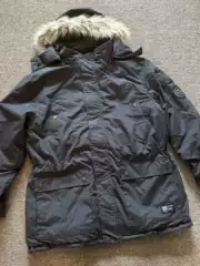 Men's Winter Padded Parka with Faux Fur Hood, Mid-Length Cargo Utility Jacket, Multi-Pocket Quilted Coat