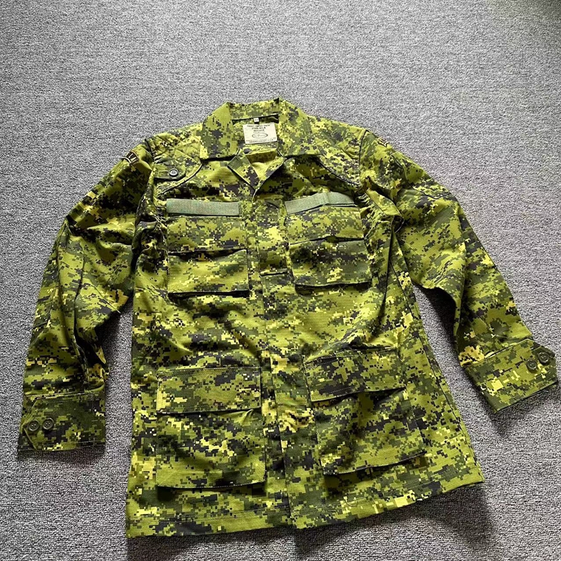 中长款春秋迷彩衬衫外套