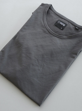 可可外贸 CUTS短袖新款classic圆下摆潮款宽松弹力舒适半袖T恤男