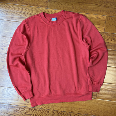 可可外贸加绒加厚保暖大红色卫衣