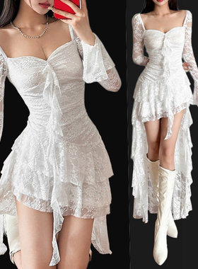 辣妹性感蕾丝连衣裙酒吧DS演出服dj女歌手舞台表演套装爵士舞服装